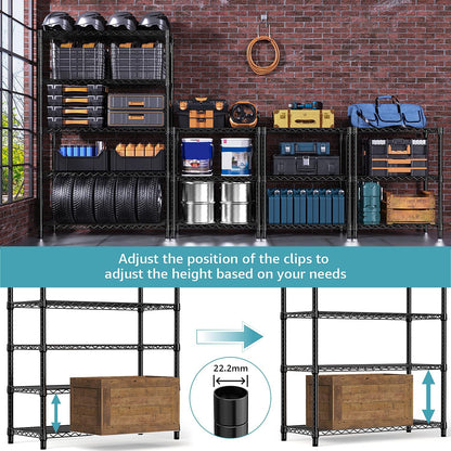 M MZG 450 lbs Steel Storage Shelving 3-Tier Utility Shelving Unit Steel Organizer Wire Rack for Home,Kitchen,Office (11.8" D x 17.7" W x 26.3" H) - Colors B