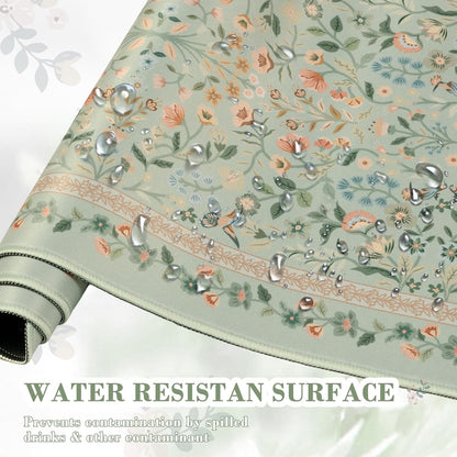 iCasso Desk Mat for Keyboard and Mouse, Large Mouse Pad, Desk Pad Mat, Anti-Slip Big Mousepad with Stitched Edges for Computer Desktop(Deep Green)