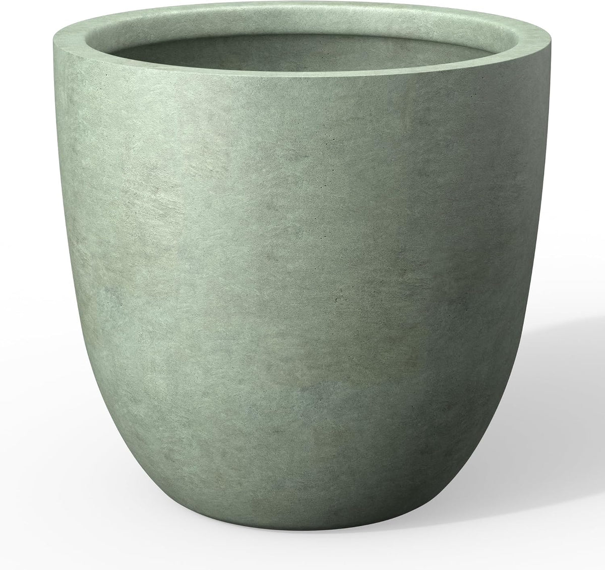 Kante 8.9" H x 10" W Small Concrete Planter, Compact Desktop Plant Pot with Drainage Hole & Rubber Plug – Lightweight Breathable Cement Container for Succulents, Cactus, Herbs, Indoor Outdoor, Gift
