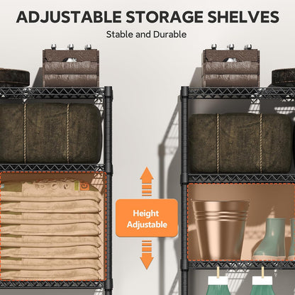 M MZG 450 lbs Steel Storage Shelving 3-Tier Utility Shelving Unit Steel Organizer Wire Rack for Home,Kitchen,Office (11.8" D x 17.7" W x 26.3" H) - Colors A