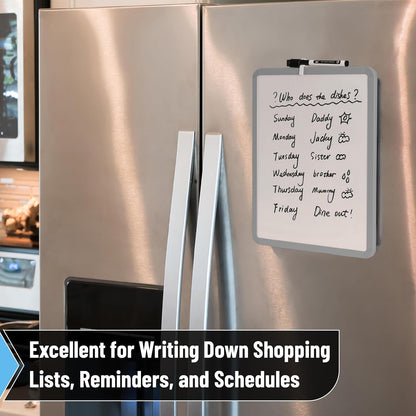 Dry Erase Board, 14” x 11”, White Frame