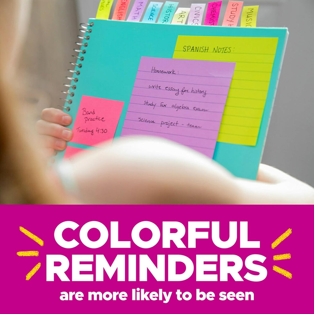 Post-it Super Sticky Notes, 15 Sticky Notes Pads, 3 x 3 in., School Supplies and Oﬃce Supplies, 2X the Sticking Power, Assorted Brights