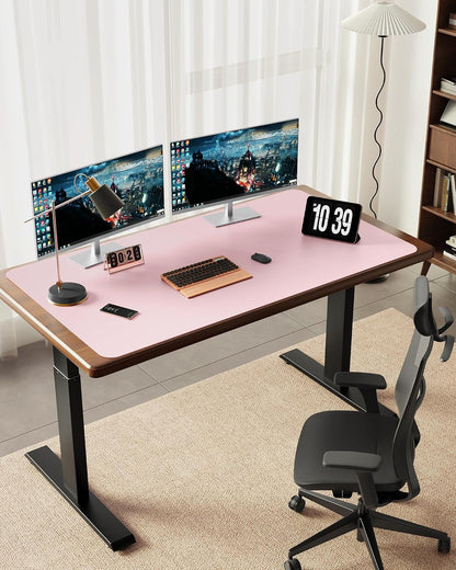 35.4" x 17" Large PU Leather Desk Mat for Keyboard and Mouse - Waterproof Non-Slip Desk Pad Protector for Office, Home, Writing Desk, Black
