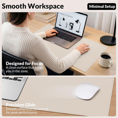 Large Desk Mat, 47" x 17", Black