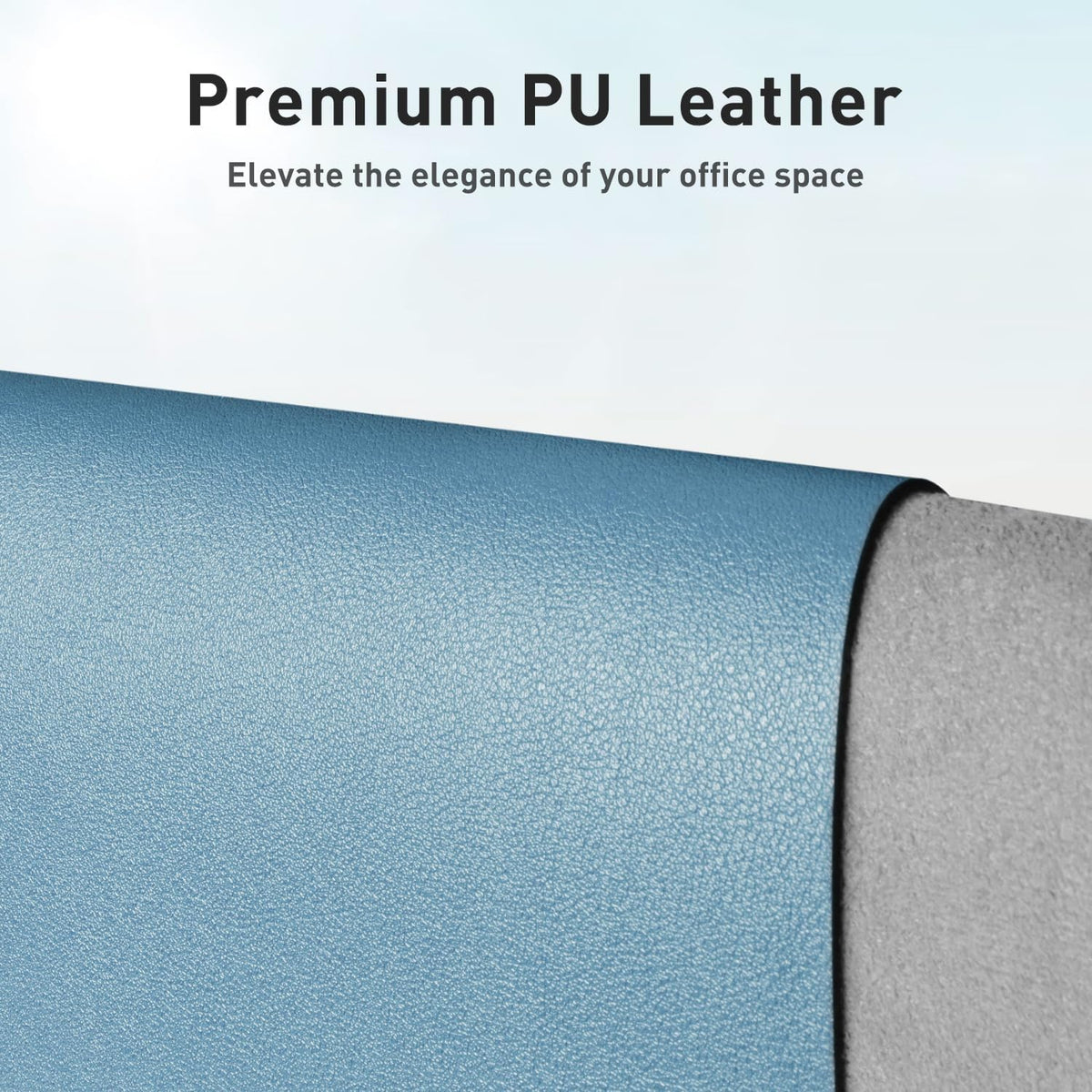 Aothia Leather Office Desk Pad Protector, Non-Slip PU Leather Desk Blotter, Waterproof Laptop Writing Mouse Pad for Office and Home, Black, 31.5" x 15.7" - Colors A