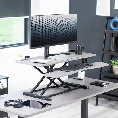 Black 32 in Standing Desk Converter, DESK-V000K