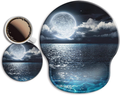 Ergonomic Mouse Pad with Wrist Rest Support,Gel Mouse Pads for Desk - Colors A
