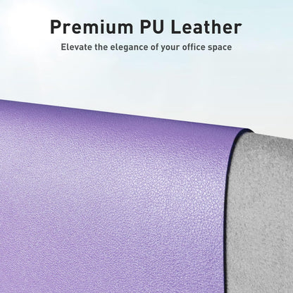 Aothia Leather Office Desk Pad Protector, Non-Slip PU Leather Desk Blotter, Waterproof Laptop Writing Mouse Pad for Office and Home, Black, 31.5" x 15.7" - Colors B