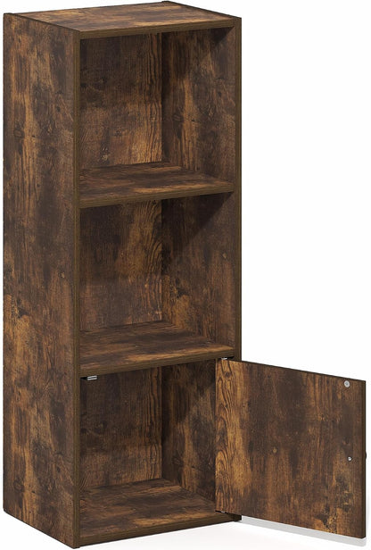 Furinno PASIR Book Shelf, 2-Tier Modern Bookshelf, Open Shelves Bookcase 9 x 12 x 21, Easy Assembly, for Living Room, Bedroom, Home Office, White