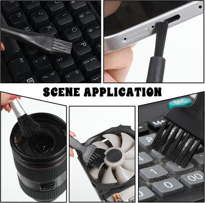 9 Pcs Keyboard Cleaning Brushes Kit Keyboard Brush Anti Static Brush with Keycap Puller & Tweezers Nylon Dust Cleaning Brushes for Computer Laptop Mechanical Keyboards Camera Motherboard Small Space