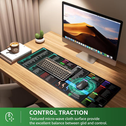 KTRIO Large Gaming Mouse Pad Desk Mat for Gamer, 31.5" x 11.8", Black, XL | Extended Size Design, Superior Micro-Weave Cloth, Non-Slip Rubber Base, Durable Stitched Edges, Water-Resistant Coating