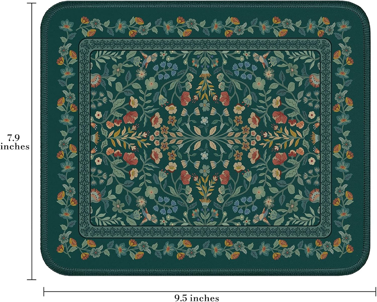 iCasso Desk Mat for Keyboard and Mouse, Large Mouse Pad, Desk Pad Mat, Anti-Slip Big Mousepad with Stitched Edges for Computer Desktop(Deep Green)