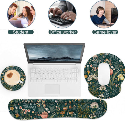 Ergonomic Mouse Pad with Wrist Rest and Keyboard Wrist Rest, Mousepad