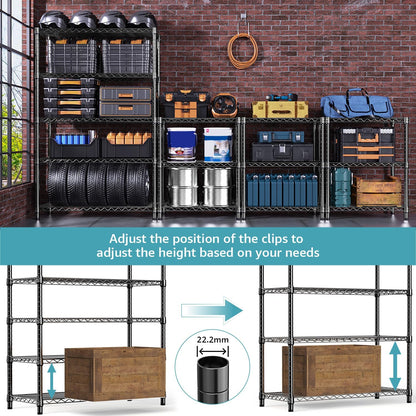 M MZG 450 lbs Steel Storage Shelving 3-Tier Utility Shelving Unit Steel Organizer Wire Rack for Home,Kitchen,Office (11.8" D x 17.7" W x 26.3" H) - Colors A