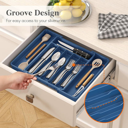 Expandable Silverware Drawer Organizer, Kitchen Utensil Tray