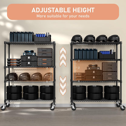 M MZG 450 lbs Steel Storage Shelving 3-Tier Utility Shelving Unit Steel Organizer Wire Rack for Home,Kitchen,Office (11.8" D x 17.7" W x 26.3" H) - Colors A