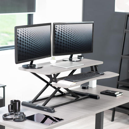 Black 32 in Standing Desk Converter, DESK-V000K