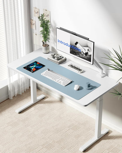 YSAGi Leather Desk Pad Protector, Office Desk Mat, Large Mouse Pad, Non-Slip PU Leather Desk Blotter, Waterproof Laptop Desk Writing Pad for Office and Home (23.6" x 13.8", Eggshell) - Colors B