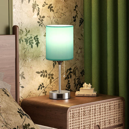Dicoool Bedside Table Lamp for Bedroom - Small Desk Lamp with USB Ports
