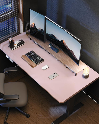 AFIING Large Desk Mat 55" x 24" - PU Leather Desk Pad Protector, Waterproof Non-Slip Extended Mouse Pad for Office Desk, Keyboard, Laptop and Home Workspace (Black)