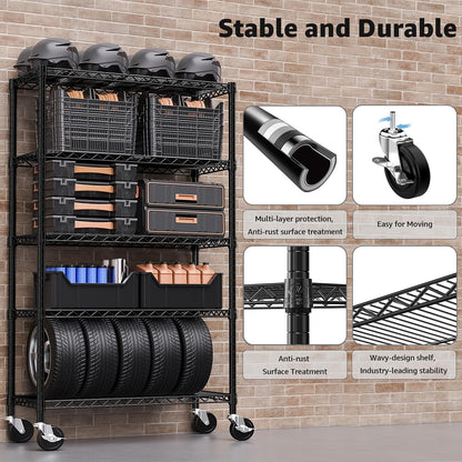 M MZG 450 lbs Steel Storage Shelving 3-Tier Utility Shelving Unit Steel Organizer Wire Rack for Home,Kitchen,Office (11.8" D x 17.7" W x 26.3" H) - Colors B