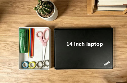 Amazon Basics Rectangular Plastic Desk Organizer with Storage Trays, Accessory Tray for Office Supplies and Pen Holder, 9.4 x 6.7 x 2 inch, Black