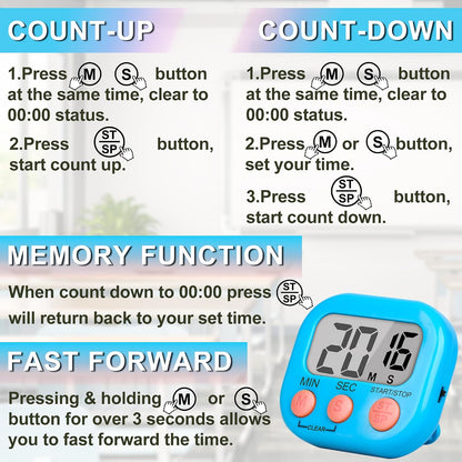 ZILLEEN Classroom Timer for Kids Teachers 2 Pack Digital Timers