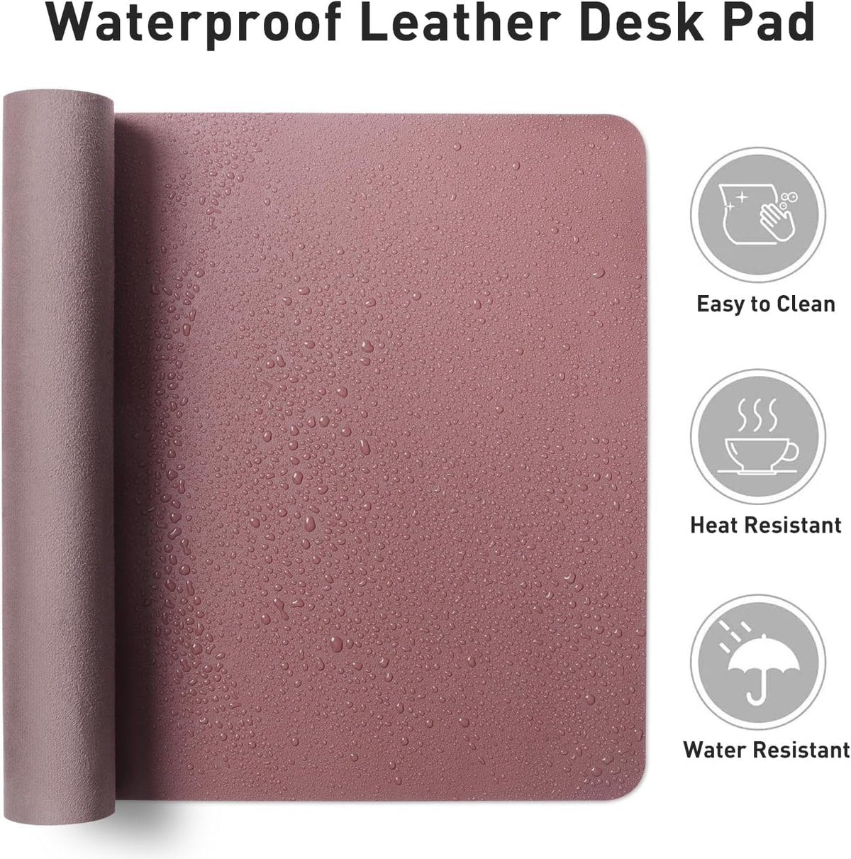 Bloss Leather Desk Pad and Keyboard Wrist Rest, Large Mouse Pad + Keyboard Pad+Mouse Wrist Support, Non-Slip Desk Mat Protector for Office, Home(31.5×15.7 Inches,Beige) - Colors A