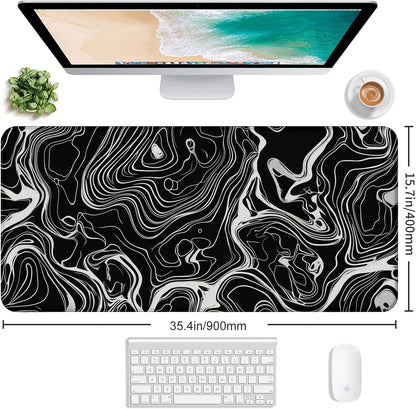 Retro American Flag XL Gaming Mouse Pad with Stitching Edge Laptop Desk Mat