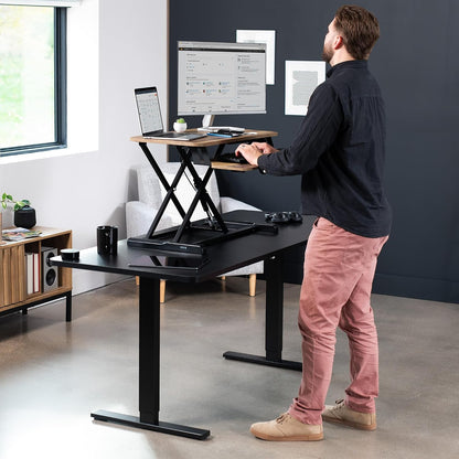 Black 32 in Standing Desk Converter, DESK-V000K