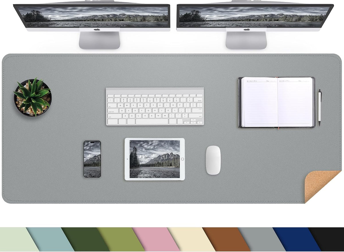 Large Desk Mat, 47" x 17", Black