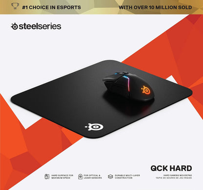 QcK Gaming Mouse Pad - XXL Cloth - Peak Tracking and Stability - Esports Mousepad - Never-Slip - Full Desk Coverage