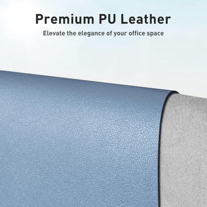 Aothia Leather Office Desk Pad Protector, Non-Slip PU Leather Desk Blotter, Waterproof Laptop Writing Mouse Pad for Office and Home, Black, 31.5" x 15.7" - Colors B