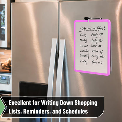 Dry Erase Board, 14” x 11”, White Frame