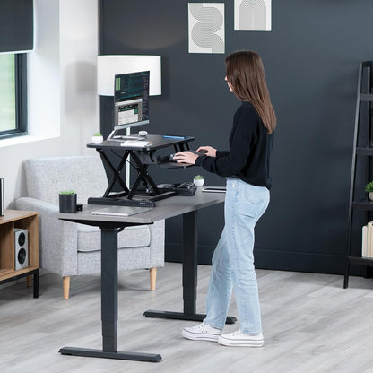 Black 32 in Standing Desk Converter, DESK-V000K