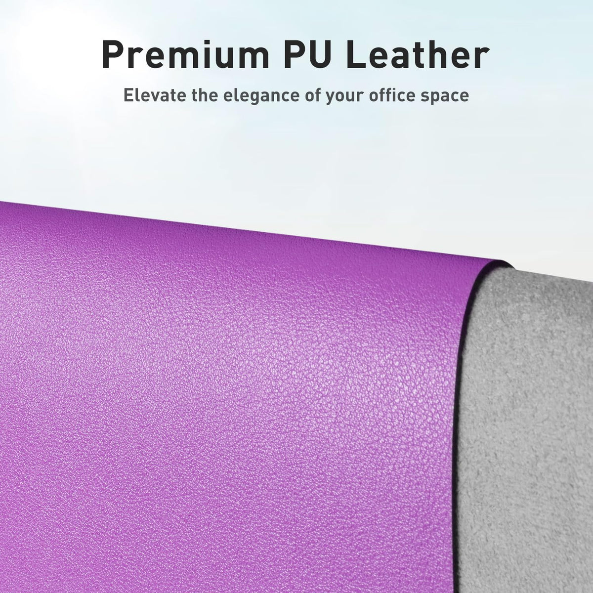 Aothia Leather Office Desk Pad Protector, Non-Slip PU Leather Desk Blotter, Waterproof Laptop Writing Mouse Pad for Office and Home, Black, 31.5" x 15.7" - Colors B