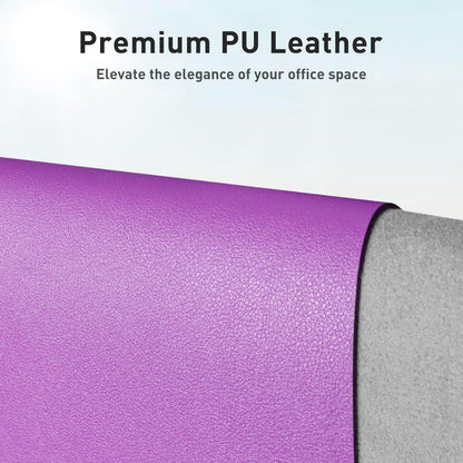 Aothia Leather Office Desk Pad Protector, Non-Slip PU Leather Desk Blotter, Waterproof Laptop Writing Mouse Pad for Office and Home, Black, 31.5" x 15.7" - Colors B