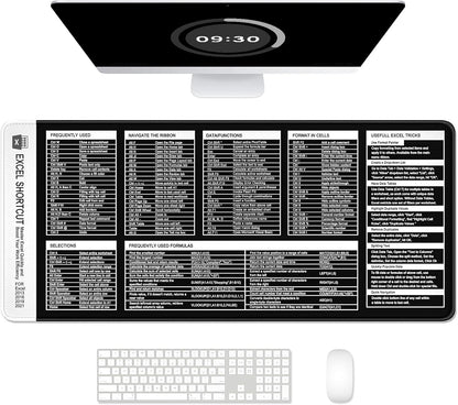 Auhoahsil Desk Mat, Ultra Large Mouse Pad, XXL Gaming Mousepad, Green Tropical Leaves Deskpad, Big Extended Full Size Mouse Pad, Desktop Desk Matt for Keyboard, Laptop & Computer, 35.5 x 15.7 in - Colors B