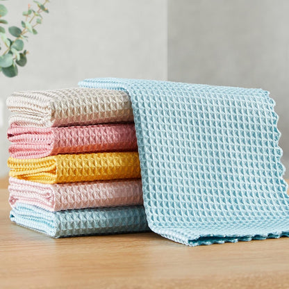 18 Pack Microfiber Cleaning Cloth, Kitchen Towels for Dish Drying Washing, Absorbent Streak Free Lint Free Rags for Cleaning, Reusable and Washable Towels - 10" x 10"