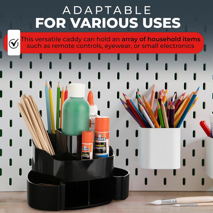 Masirs 360 Rotating Makeup Organizer Countertop - Adjustable Shelf Height - The Perfect Round Spinning Cosmetic Organizer for Bedroom Dresser or Vanity Countertop Storage (Clear)