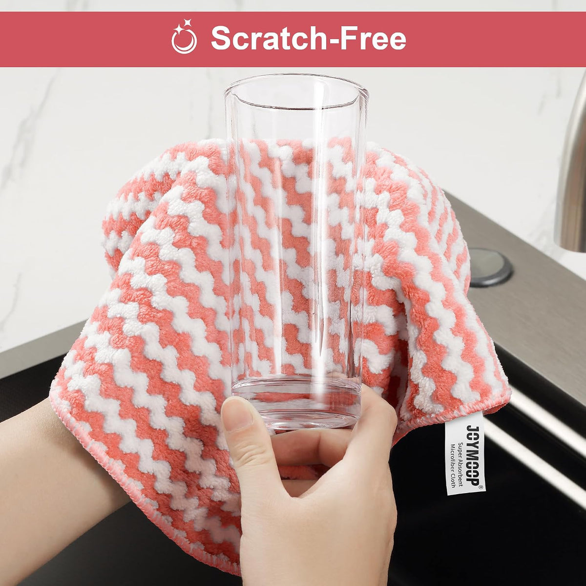 18 Pack Microfiber Cleaning Cloth, Kitchen Towels for Dish Drying Washing, Absorbent Streak Free Lint Free Rags for Cleaning, Reusable and Washable Towels - 10" x 10"