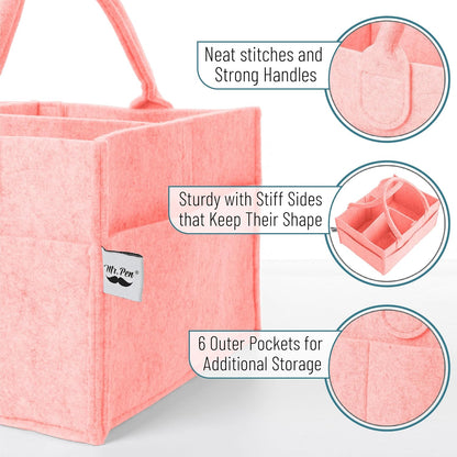 Baby Diaper Caddy Organizer, Gray, Medium