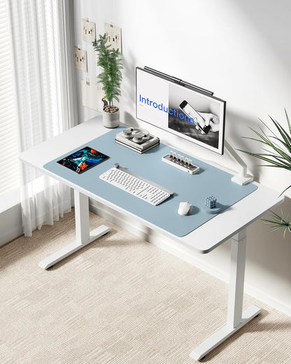 YSAGi Leather Desk Pad Protector, Large Mouse Pad, Non-Slip PU Leather Desk Blotter, Waterproof Writing Pad for Office and Home (31.5" x 15.8", Eggshell) - Colors B