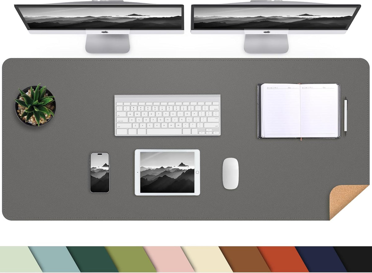 Large Desk Mat, 47" x 17", Black