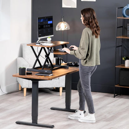 Black 32 in Standing Desk Converter, DESK-V000K