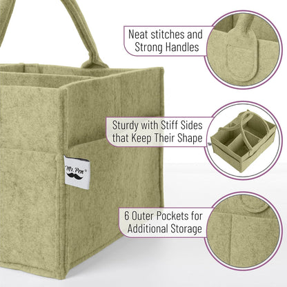 Baby Diaper Caddy Organizer, Gray, Medium