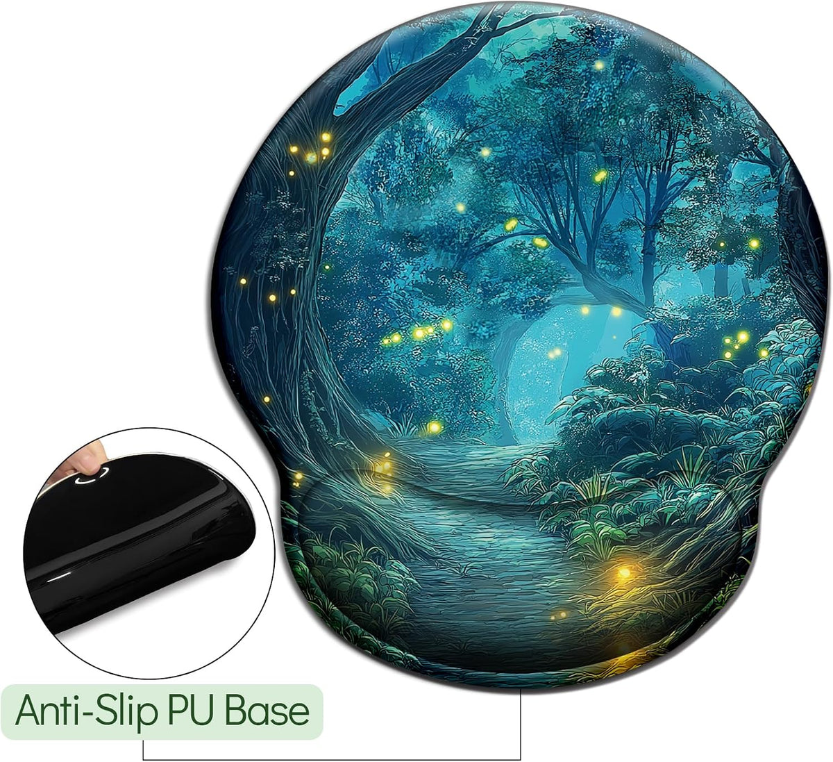 LIMKRIAN Cat Ergonomic Mouse Pad with Wrist Rest, Gaming Mouse Pad with Wrist Support, Funny Mouse Pads for Desk, Computer Mousepad with Non-Slip Pain Relief PU Base, Cute Office Desk Accessories - Colors B