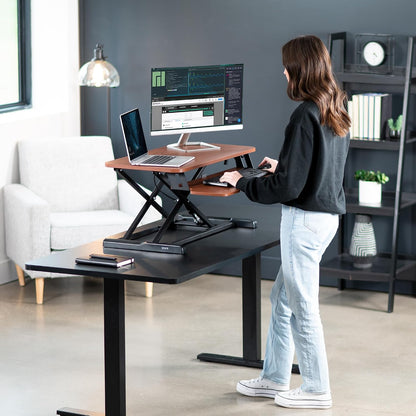 Black 32 in Standing Desk Converter, DESK-V000K
