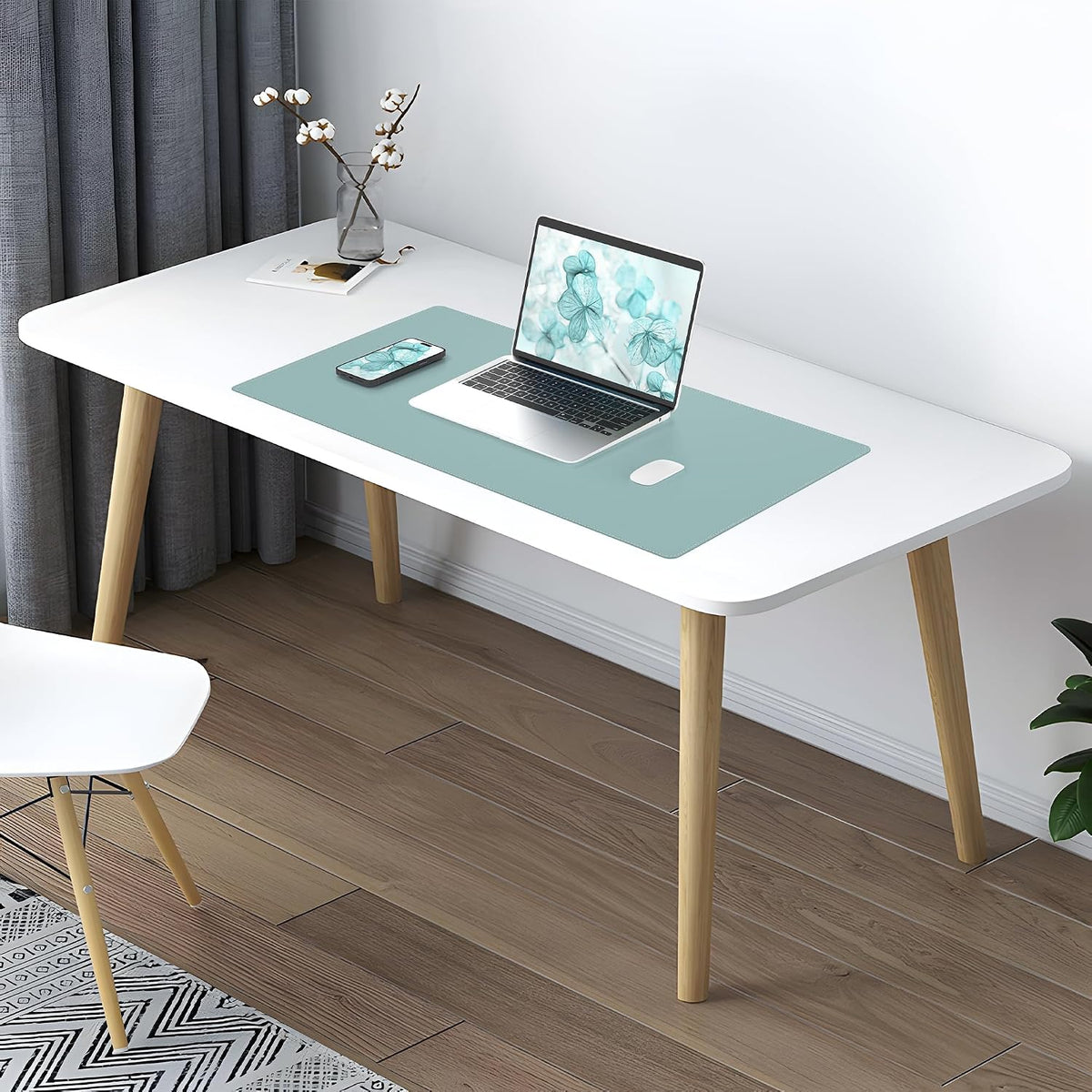 Large Desk Mat, 47" x 17", Black
