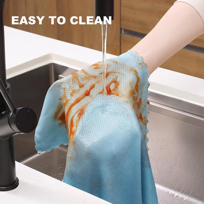 18 Pack Microfiber Cleaning Cloth, Kitchen Towels for Dish Drying Washing, Absorbent Streak Free Lint Free Rags for Cleaning, Reusable and Washable Towels - 10" x 10"